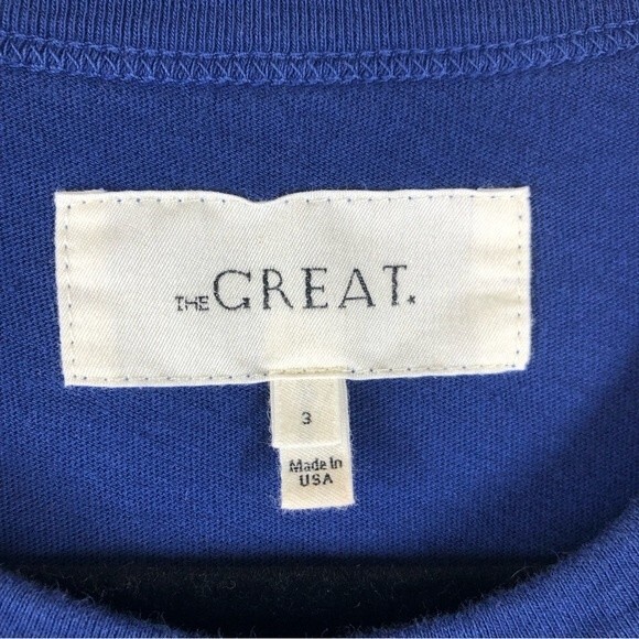 The Great. Sleeveless Cotton Midi Dress Cobalt Blue Size 3 or Large - Picture 3 of 6